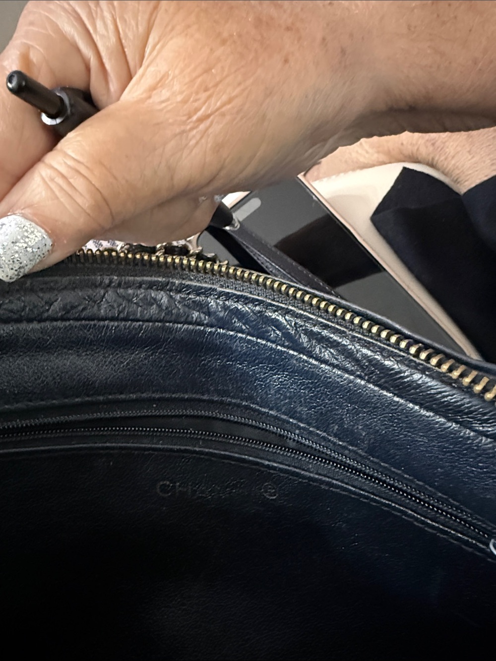 CHANEL Black Quilted Lambskin Shoulder Bag with Tassel - Picture 2 of 6
